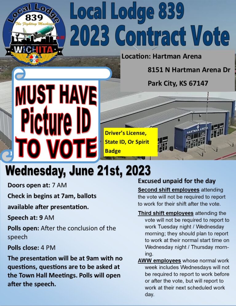 Contract Voting Flyer – IAM Local 839